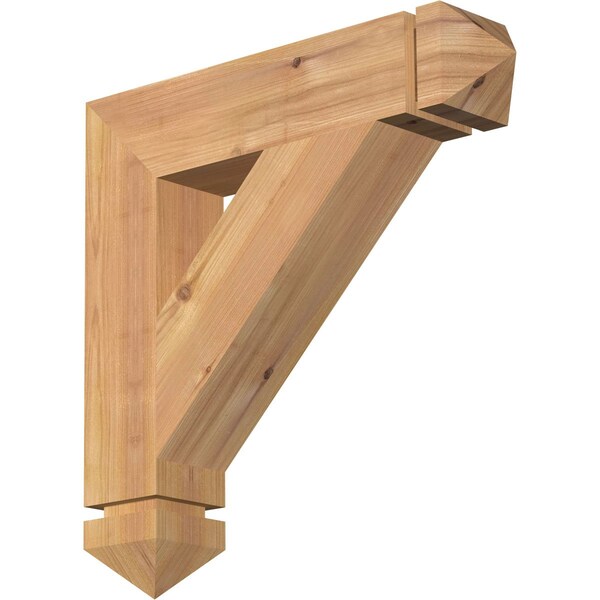 Ekena Millwork Traditional Arts & Crafts Smooth Bracket, Western Red Cedar, 3 1/2"W x 18"D x 18"H BKT04X18X18TRA03SWR - main